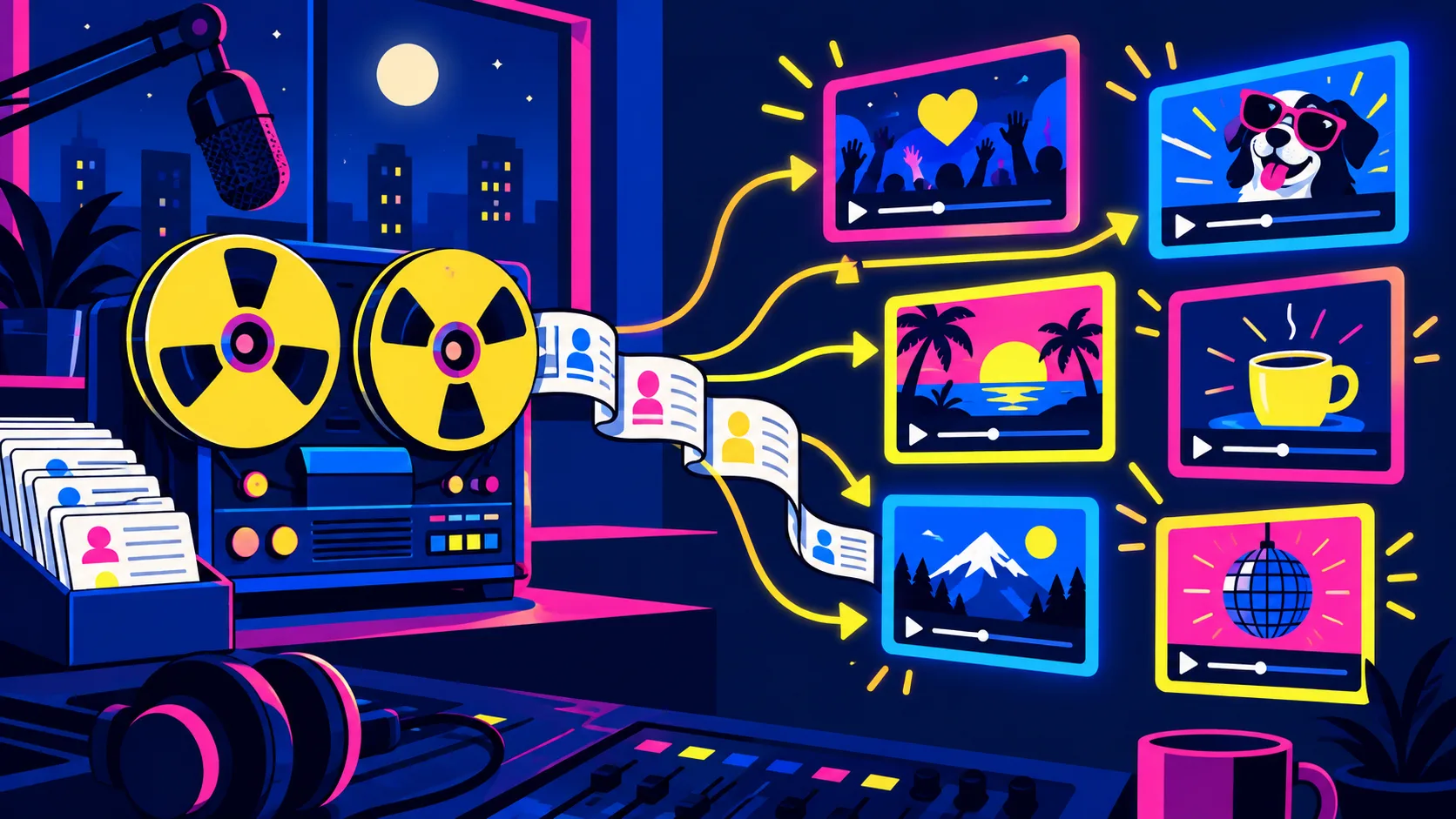 Una plantilla de video se convierte en varios resumentes personalizados