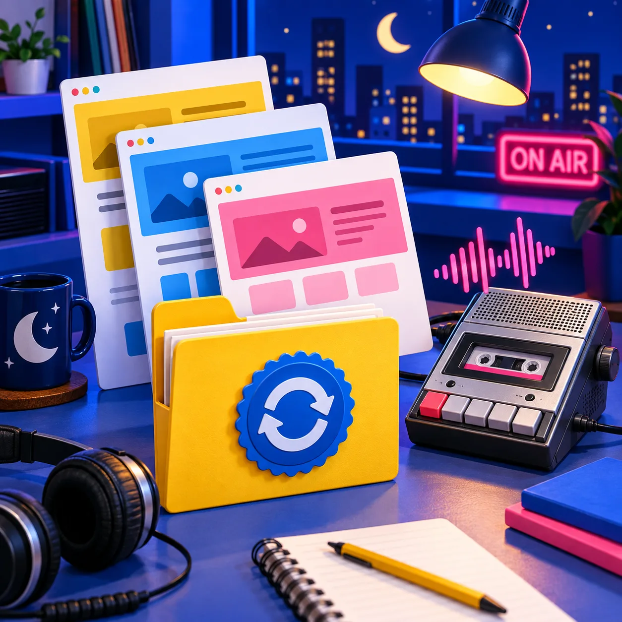 Checklist visual para guardar una copia estatica de un sitio Webflow