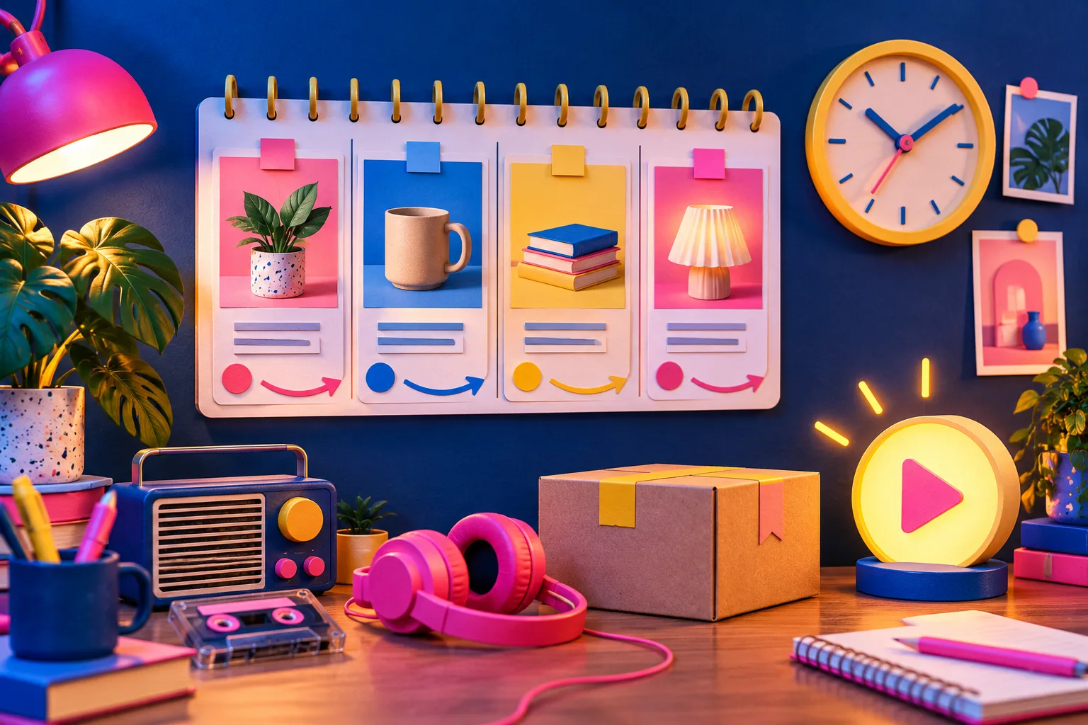 Calendario editorial recurrente para publicaciones de Shopify
