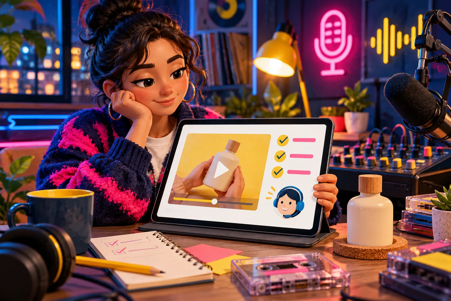 Revision de un video educativo antes de enviarlo al cliente
