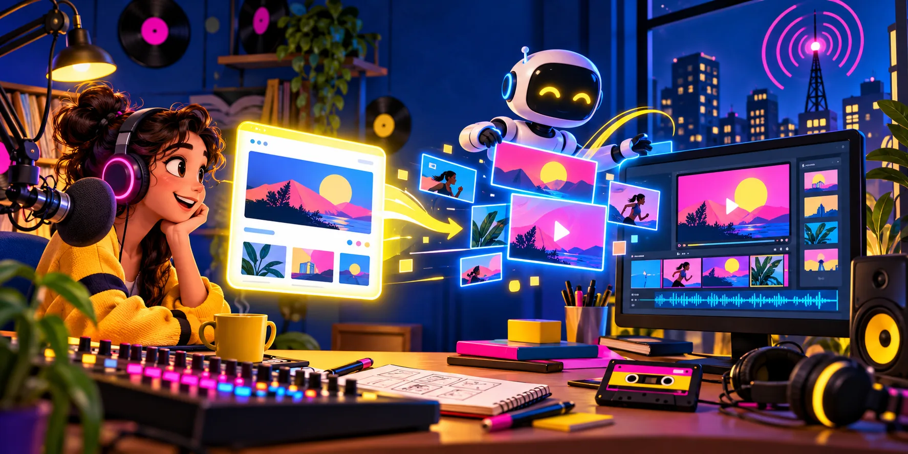 Una idea de producto se convierte en un guion gráfico de vídeo
