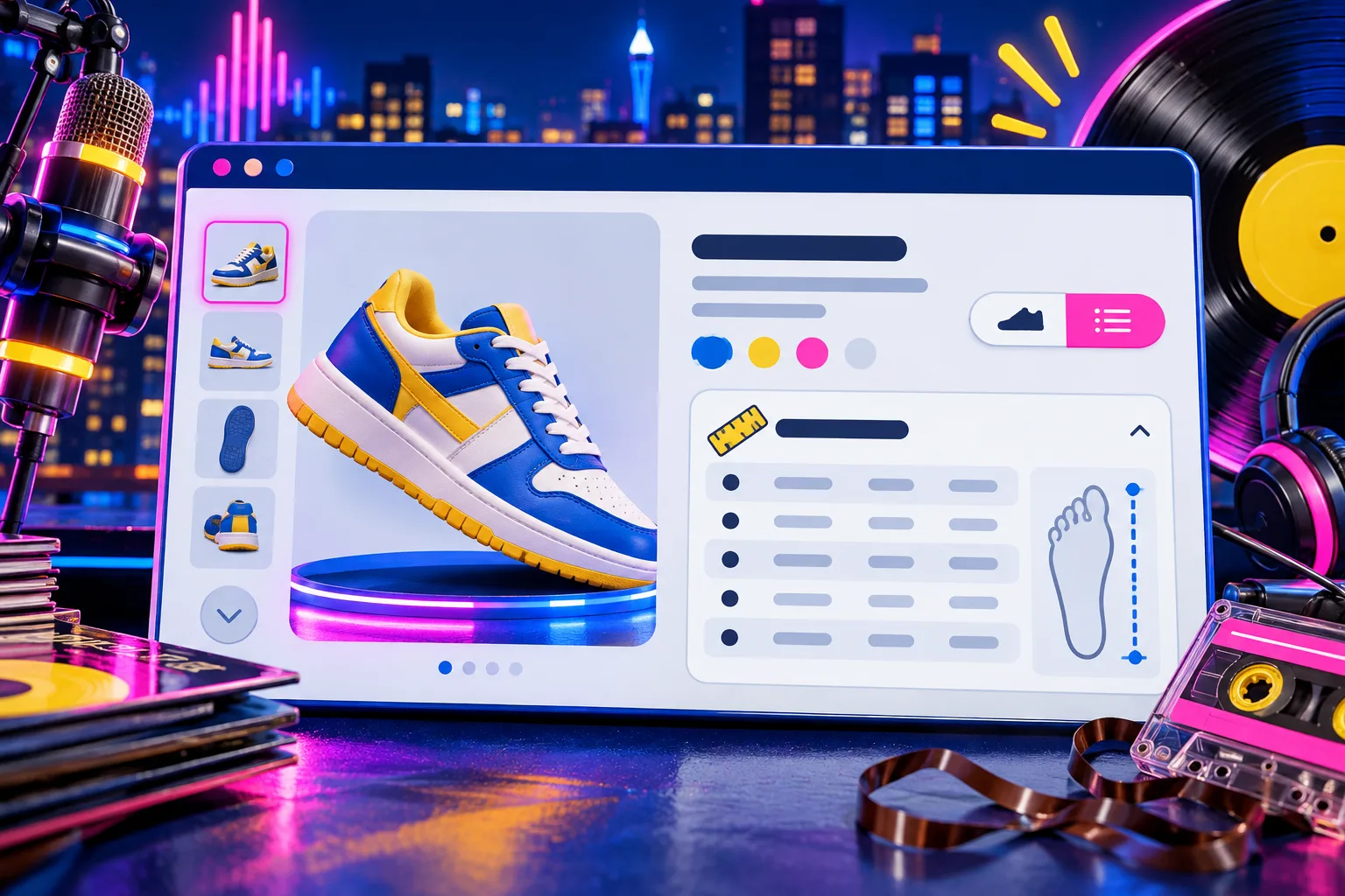Guía de tallas estructurada en una página de producto Shopify